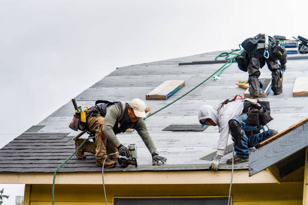 Professional Gutter Installation technician working in Crete, NE